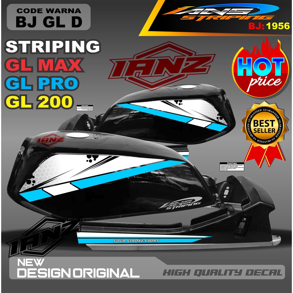 VARIASI STRIPING  GL PRO  / STRIPING MOTOR / STIKER MOTOR GL / STRIKER NEW TECH GL MAX / STRIPING GL NEW TECH / STIKER CUSTOM GL MAX GL PRO