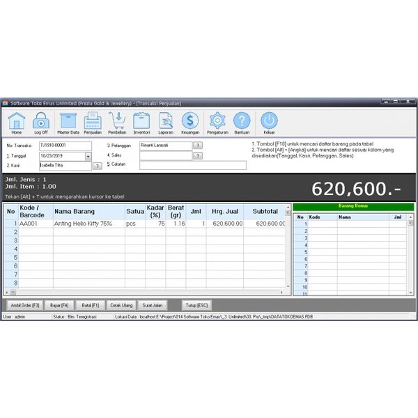 Software Toko Emas unlimited pc