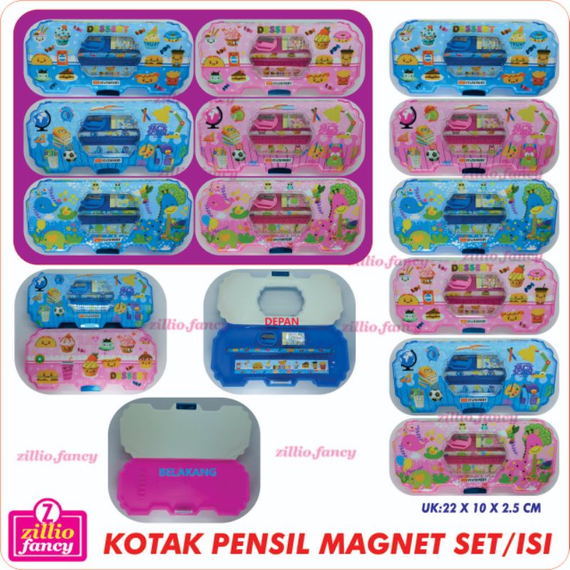 

KOTAK PENSIL MAGNET SET/TEMPAT PENSIL MAGNET ISI COCOK BUAT ANAK-ANAK