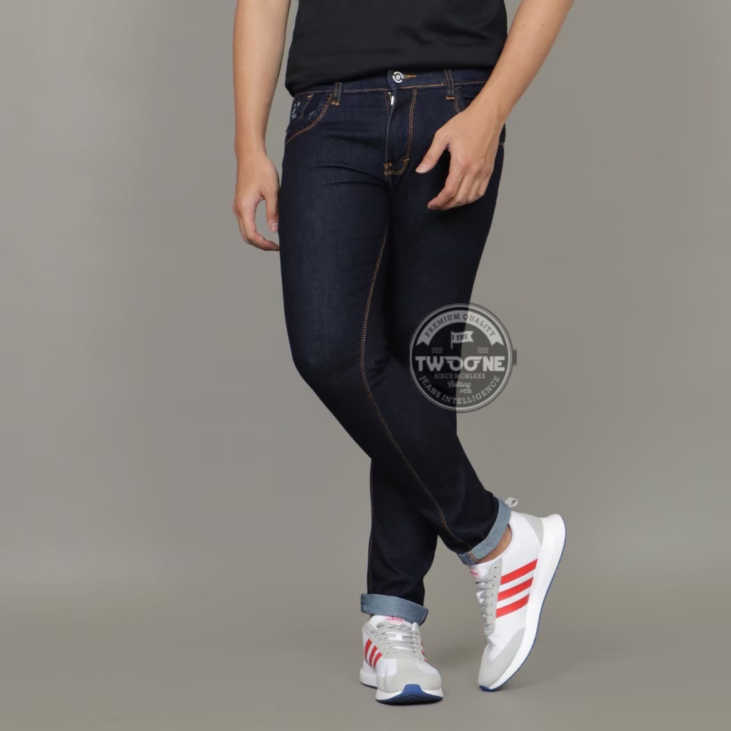 FIFTEEN DENIM Celana Jeans Panjang Pria Slim Fit Denim Stretch