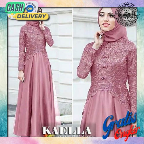 Baju Gamis Pesta Terbaru 2023 Baju Games Lebaran Mewah Elegan / Nimas Dress Dress Maxy Gamis Ceruty 