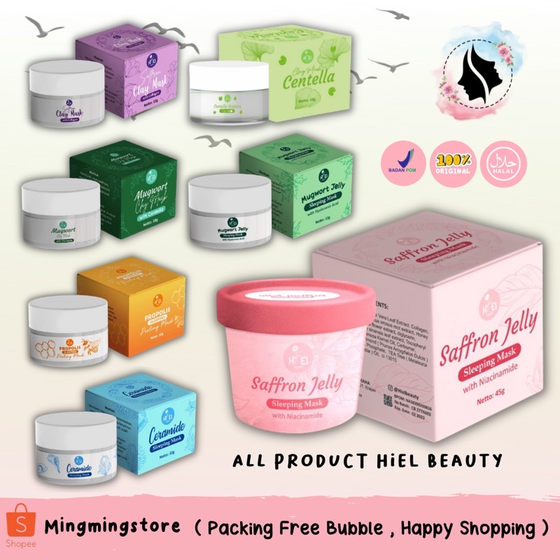 Jual [FREE GIFT] HIELBEAUTY MASKER SAFFRON MUGWORT JELLY SLEEPING MASK