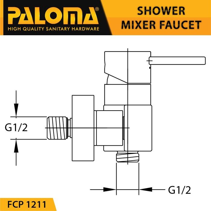 PALOMA FCP 1211 Keran Mixer Shower Mandi Panas Dingin Kran Air