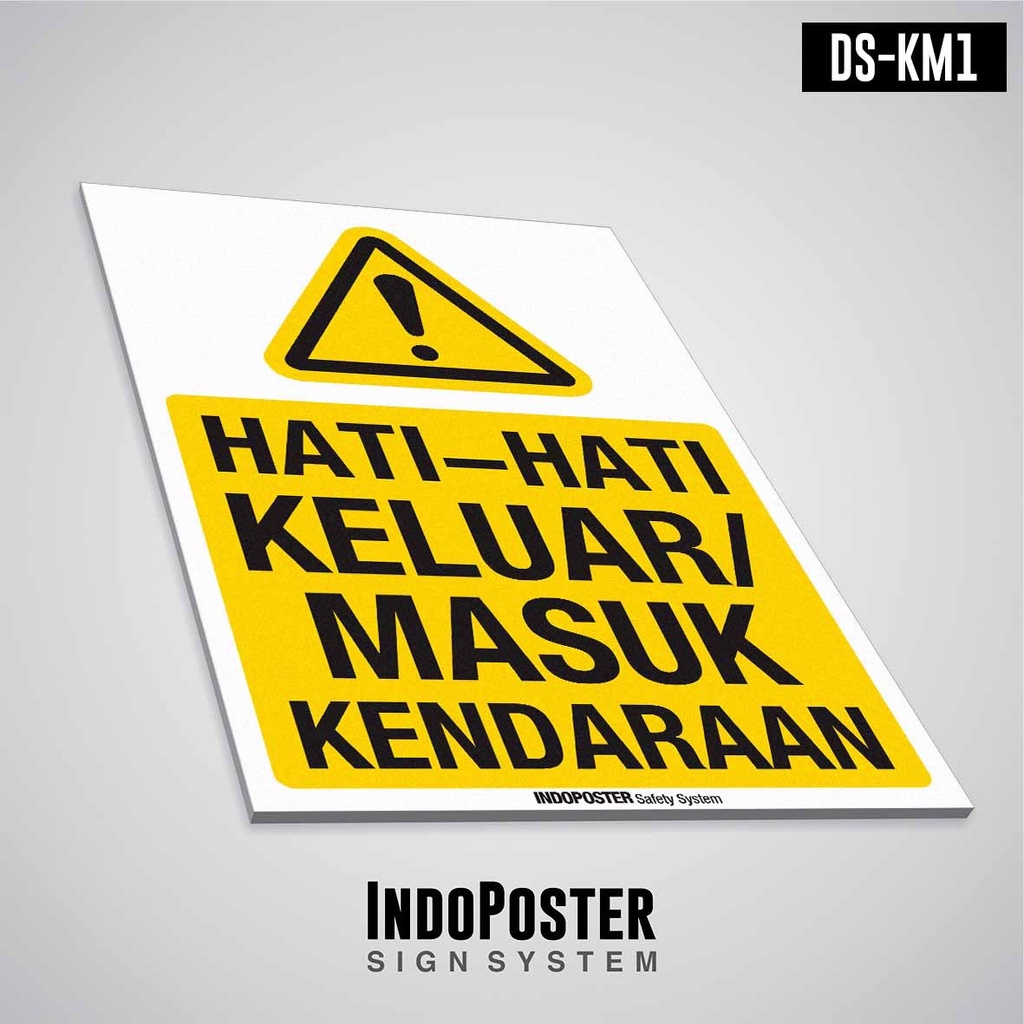 

Safety Sign Rambu K3 ISO 7010 PVC Hati-Hati Keluar Masuk Kendaraan