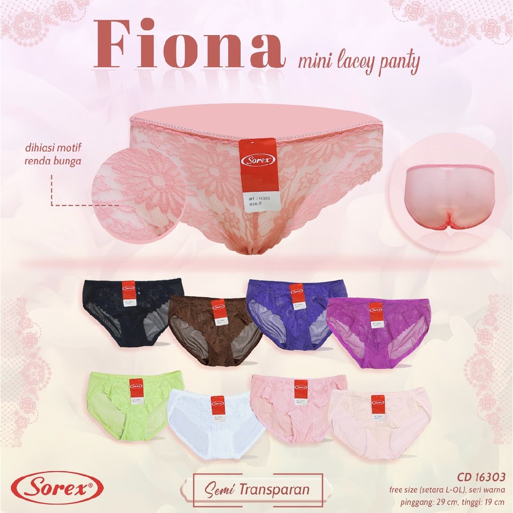 SOREX CD WANITA BRUKAT RENDA LACE SEKSI SEMI TRANSPARANT 16302 ; 16303 ; 16298 ; 16294 BEST SELLER