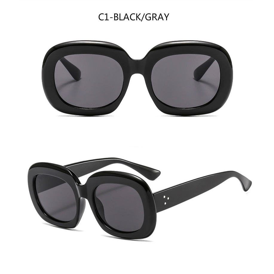 Fashion oval European and American ins trend retro sunglasses