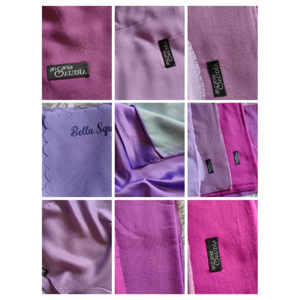 segi empat ungu, aneka segi empat warna ungu polos saudia satin sinar bella sqaure