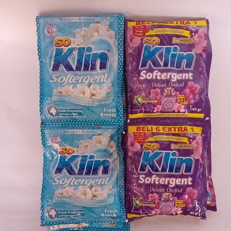 SOKLIN DETERGENT BUBUK 1RENCENG 6 sachet