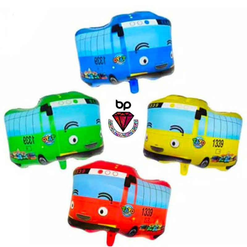 Balon Foil Tayo / Balon Karakter Bus Tayo