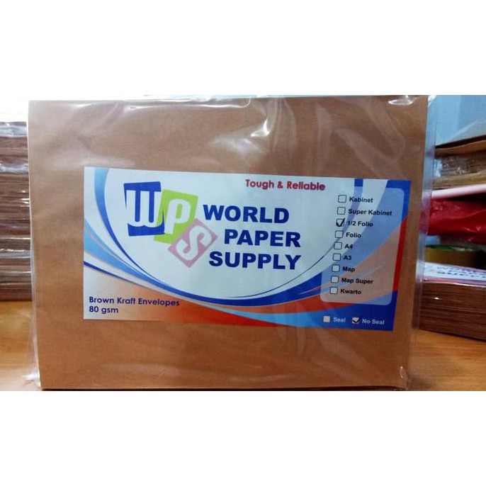 

Amplop Coklat Ukuran 1/2 Folio WPS ( 19 x 25 cm ) PROMO