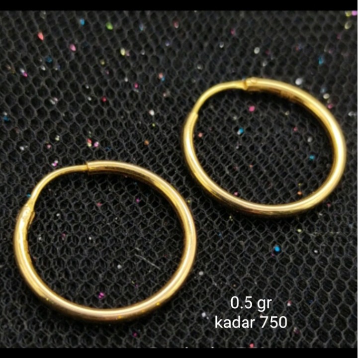 Anting Jipsi Emas 17K - 0.5 gr Kadar 750 - 861