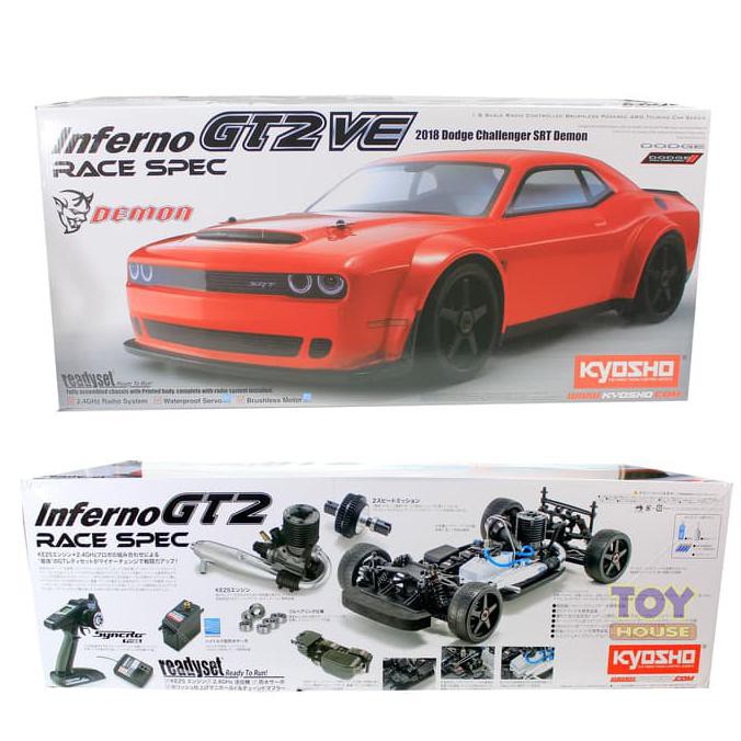 Barang Berkualitas RC KYOSHO INFERNO GT2 RACE SPEC 2018 Dodge Challenger SRT Demon w/KT- CUCI GUDANG