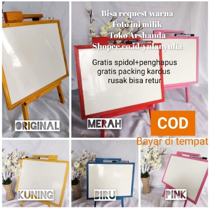 

Papan tulis anak + kaki murah whiteboard free spidol+penghapus