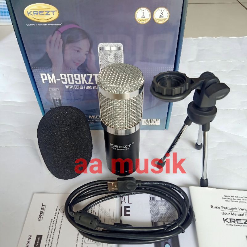 MIC CONDENSER KREZT PM-909KZT ORIGINAL MIC RECORDING