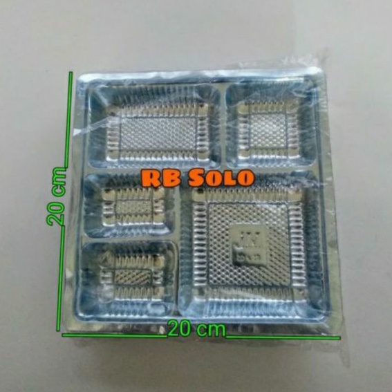 Mika Box Nasi Sekat 5 untuk Kardus 20x20 cm 50 pcs