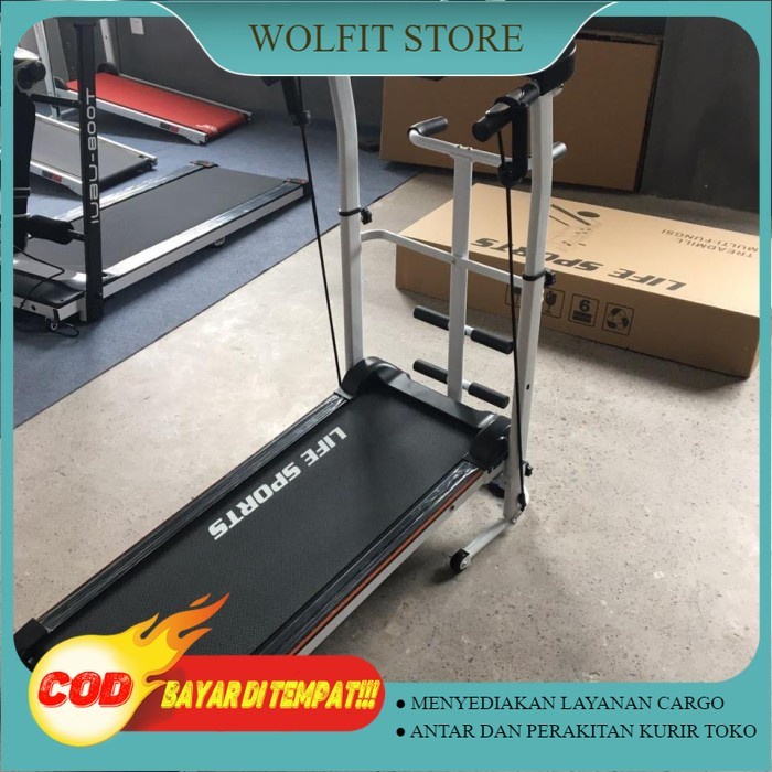 TREADMILL MANUAL 4IN1 LIFE SPORT MURAH