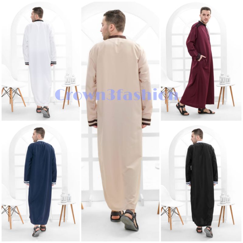 Jubah katun saudi pria terbaru •COD OK