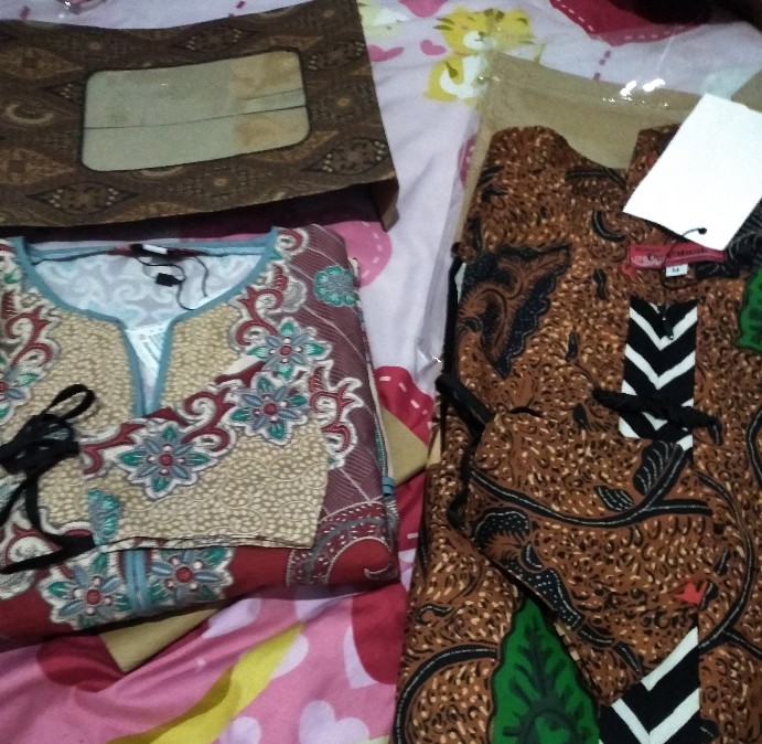 Baju Batik Coklat Tunik Batik Sogan Baju Batik Jumbo Size Batik Kerja Wanita