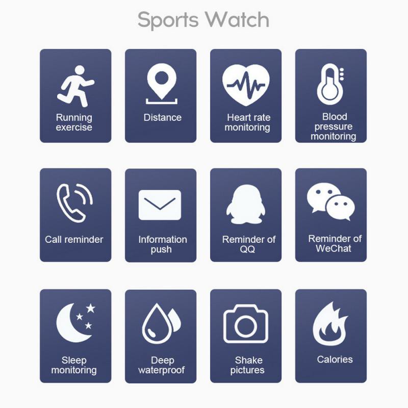 Smartwatch Sport Tracker Bluetooth Heart Rate / Smart Watch / Sport Watch / Jam Kesehatan / Jam Pria