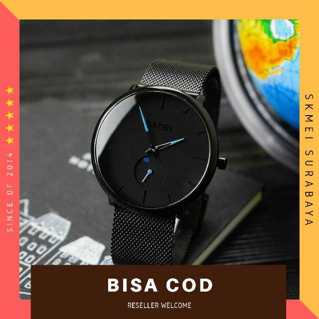 [ COD ] SKMEI 9185 JAM TANGAN PRIA ANALOG ORIGINAL ANTI AIR SIMPLE SURABAYA EMOTICON BEBEK HELM