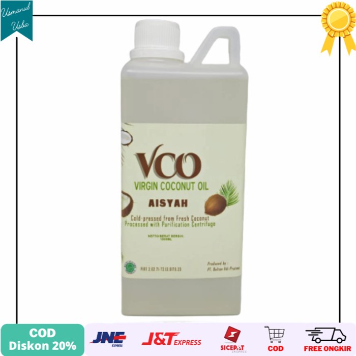 

◾COD◾ VCO Aisyah 1 Liter Virgin coconut Oil Cold Pressed