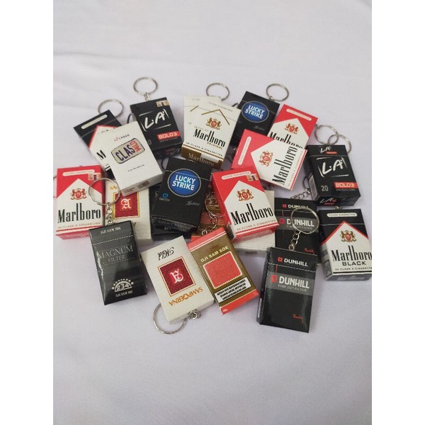 Gantungan kunci/ ganci/ magnet miniatur minuman kotak/rokok/snack