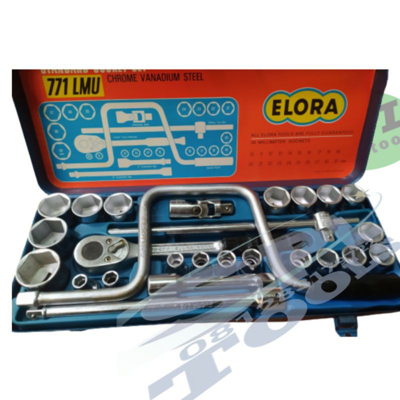 ELORA Kunci Sock Set 26 pcs 1/2" Socket wrench set made in Germani