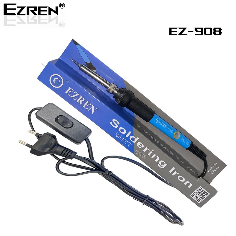 Ezren EZ-908 Solder Tangan Soldering Iron Switch On Off Welding Tools