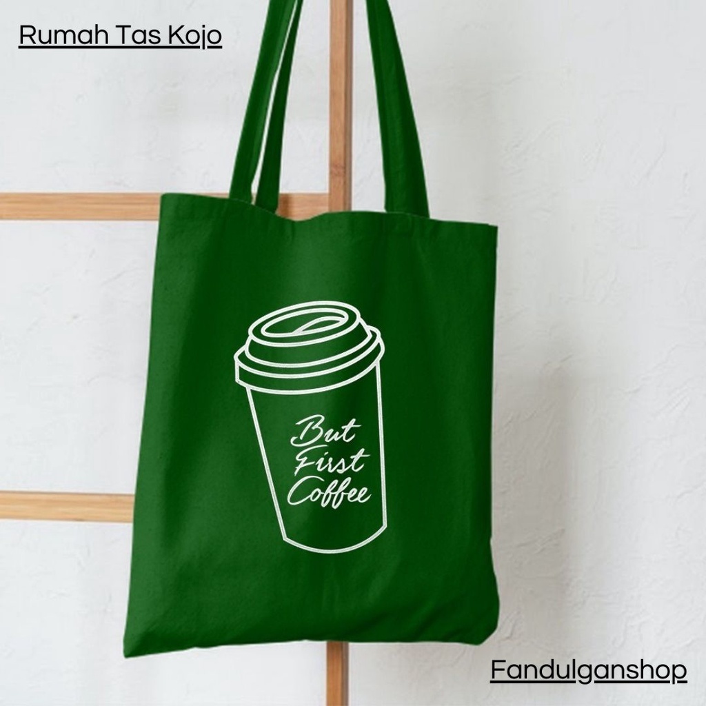 FLASH SALE 7.7 - [RESLETING] MOTIF &quot;BUTFIRSTCOFFEE&quot; TOTEBAG SEMI KANVAS (33x38 CM) | TOTEBAG RESLETING | TOTEBAG BESAR | TOTEBAG KOREA | TOTEBAG TEBAL | TOTEBAG LAPTOP | TOTEBAG KERJA | TOTEBAG NONGKI | TOTEBAG KULIAH | TOTEBAG POLOS | TOTEBAG BERMERK