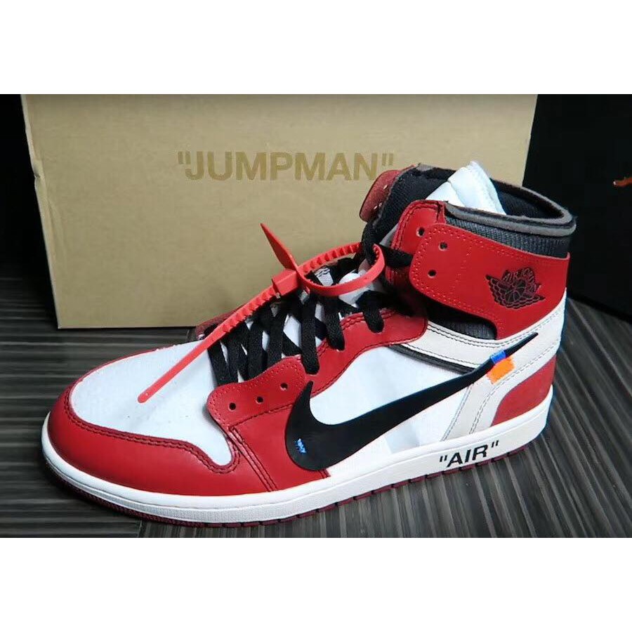 off white jordan ones red