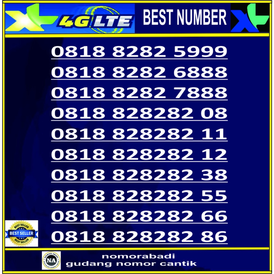 NOMOR CANTIK XL 4G 0818 8282 XXXX H1000