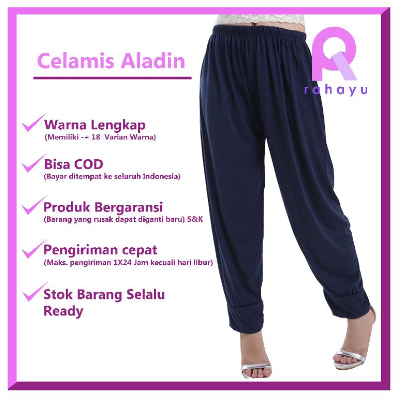 Celamis Aladin / Celana Dalaman Gamis / Celana Aladin Kaos Polos Warna Lengkap