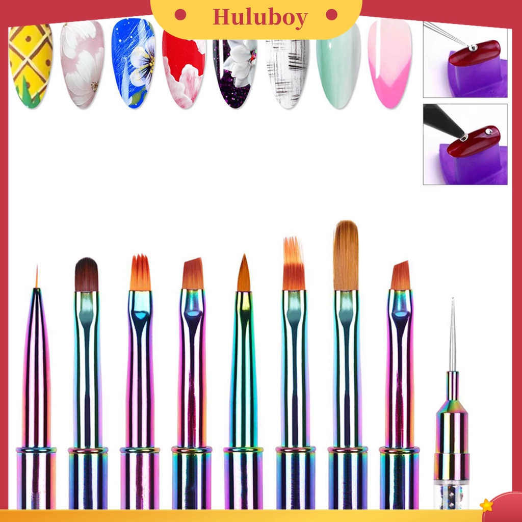 Huluboy Huluboy♡ Pen Brush Nail Art DIY Untuk Menggambar Desain Manicure