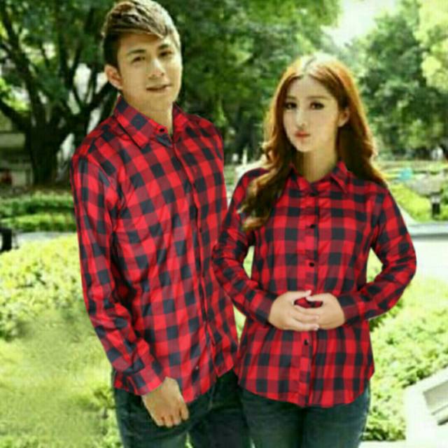Couple square / Couple Kemeja / Kemeja Pasangan / Kemeja Kotak