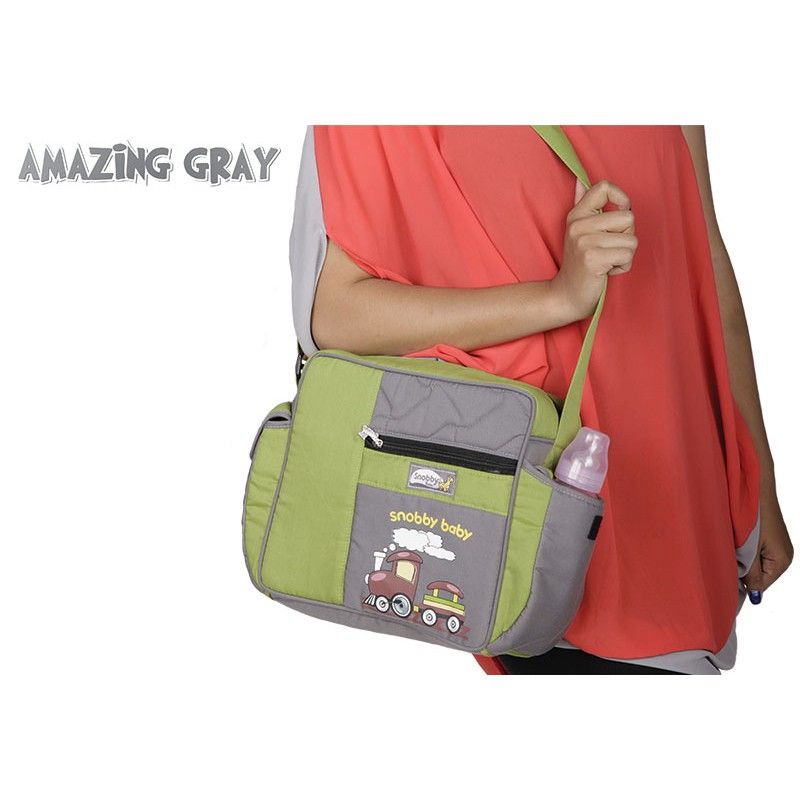 Snobby TPT 7901 Tas Bayi Medium Sedang Amazing Gray