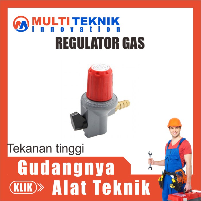 Regulator Kompor Tabung Gas 3Kg 12Kg Anti Bocor Kepala Gas SNI Otomatis Indikator Isi Gas MT535
