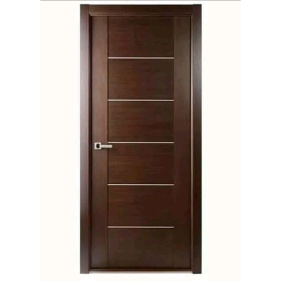 Kusen Pintu Single Berikut Daun Pintu Triplek Minimalis