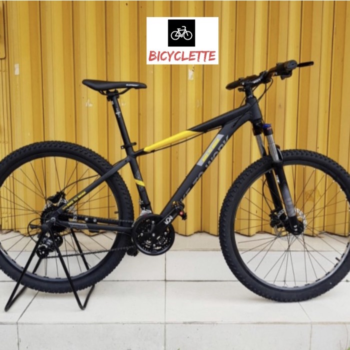 SEPEDA GUNUNG MTB ELEMENT SPY 2.0 B2W BIKE TO WORK 27,5 inch ALLOY 8sp - BLACK YELLOW