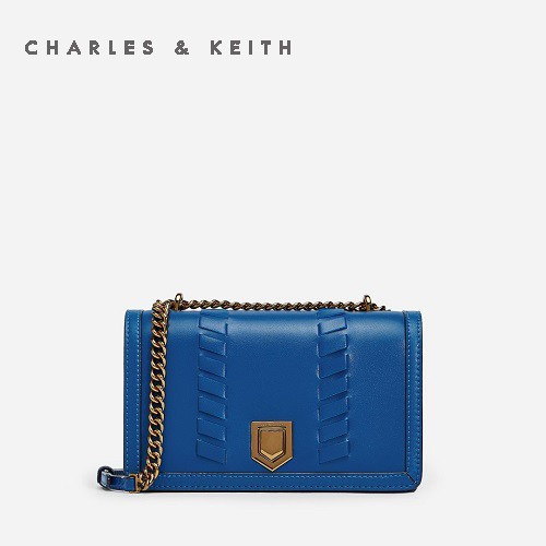 TAS SELEMPANG WANITA CHARLES & KEITH HAND BAG CNK-6007 BLUE ORIGINAL IMPORT BATAM TERMURAH