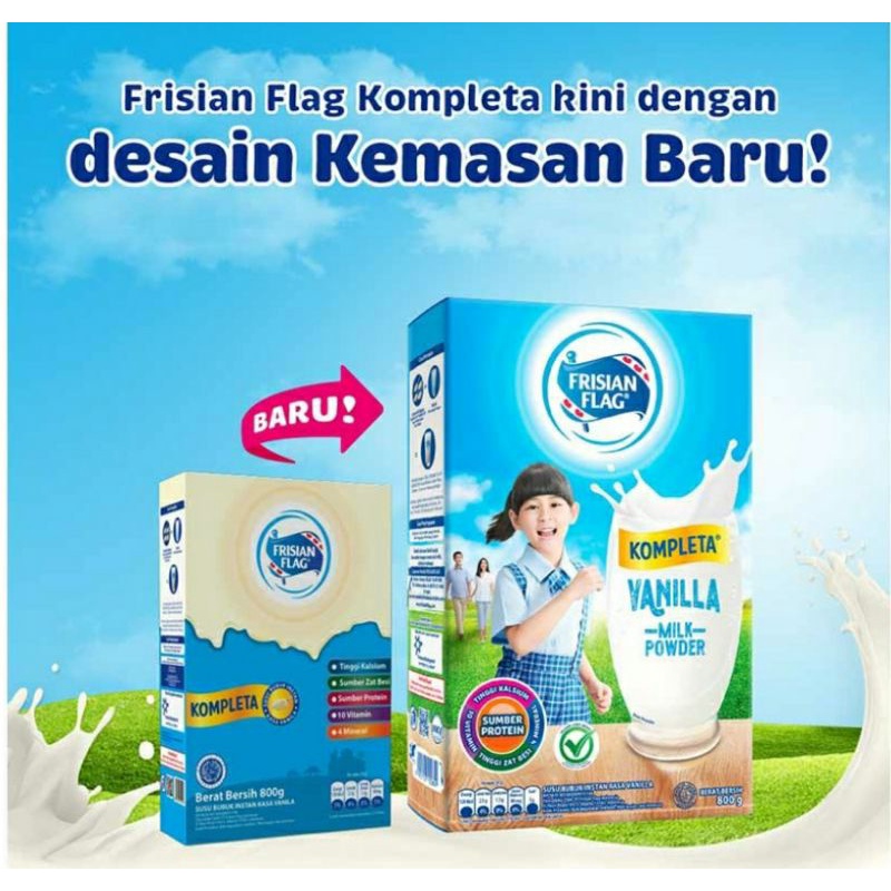 Frisian Flag Susu Bubuk Instant KompletaVanila 800G