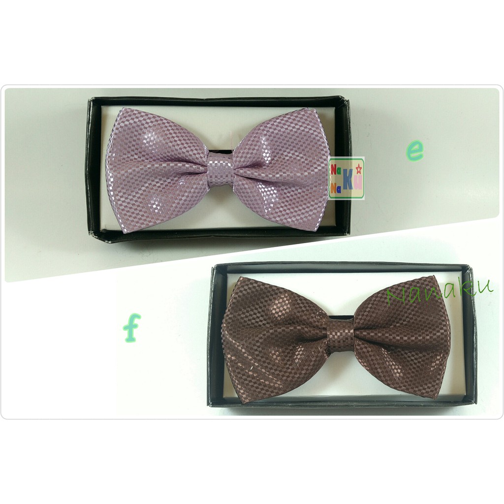 Dasi Kupu Kupu Pesta / Bowtie Import dgn Tekstur Motif Kotak