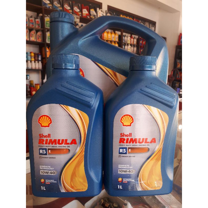 PAKET 6 LITER SHELL RIMULA R5E 10W-40 DIESEL