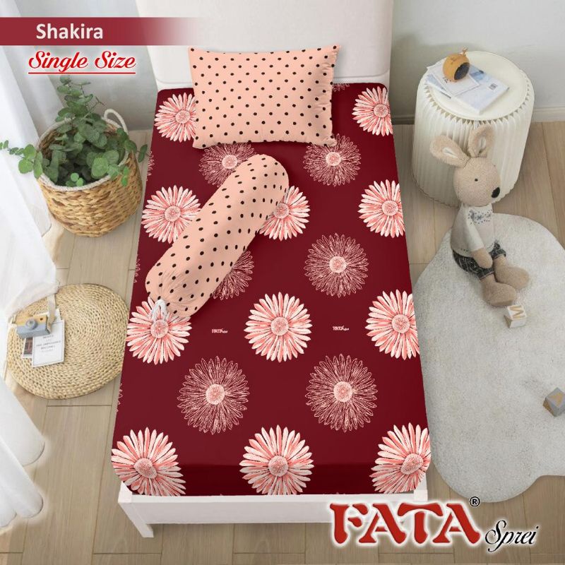 Fata - Sprei Single Minimalis Shakira Ukuran 90x200 / 100x200 Cm