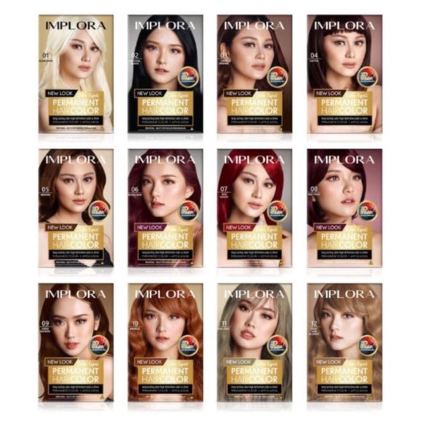 [BPOM] Implora Color Expert Permanent Hair Color 30ml 100%Ori Pewarna Rambut Semir Cat Colour NEW LO