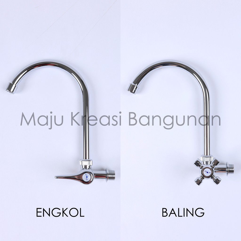 TERMURAH Kran Angsa Baling Engkol Cuci Piring Keran Air Sink Stainless Stanlis Dapur Grosir