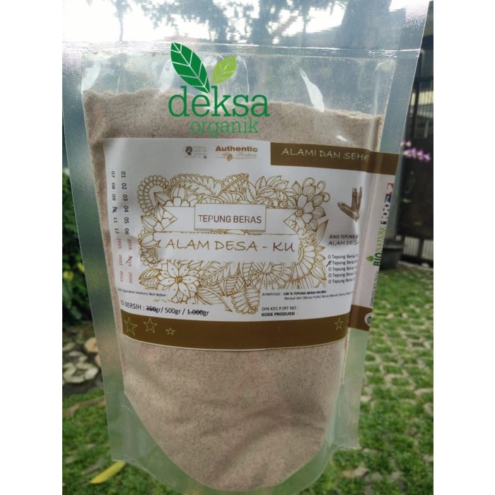 

Ketan-Beras-Tepung- Tepung Beras Merah Organik 500 Gr / Tepung Beras Bio Nature Nusantara -Tepung-