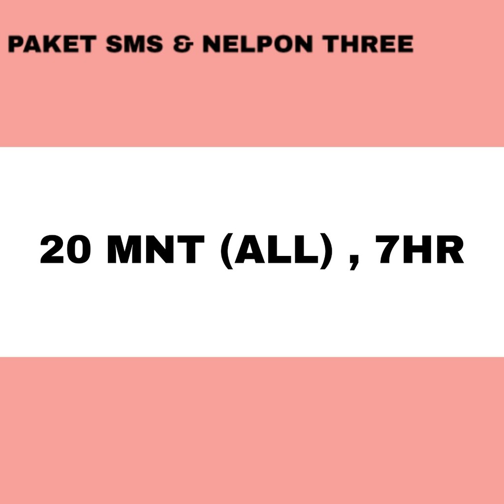 Paket telepon kartu three paket nelpon tri 20menit seminggu paket data tri