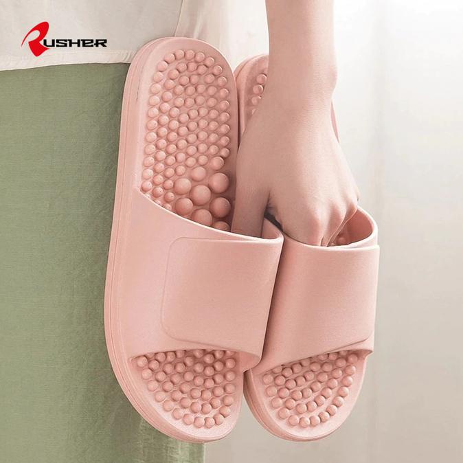 Sandal Rumah Refleksi Anti Slip Empuk PVC Ringan Nyaman