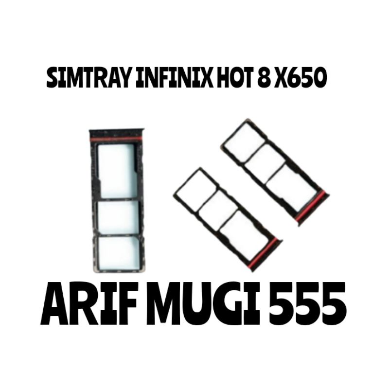 SIMTRAY SIMCARD SIMLOCK SLOT KATRU TEMPAT SIM INFINIX X650 HOT 8 ORIGINAL