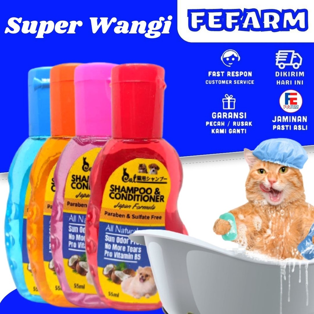 Shampoo Sampoo Sampo Kucing Plus Conditioner FEFARM